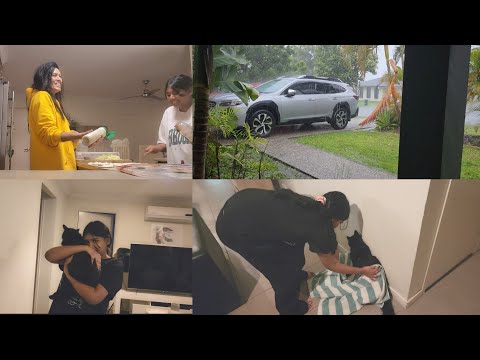 the most realistic vlog | slice of life | thought we lost our cat in storm | what's in Esha's wrap