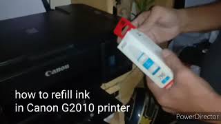 how to refill ink in Canon G2010 printer