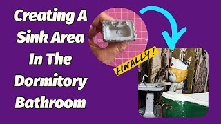 ADDING BATHROOM DETAILS ✨1930s Kilgore Cast Iron Sink✨Bathing Beauties #diy #dollhouse #miniatures