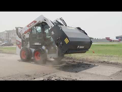 Bobcat Sweeper Attachment with Water Kit Walkaround