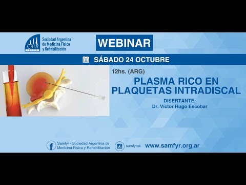 WEBINAR Plasma rico en Plaquetas Intradiscal