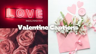 TOP 20 CAPTIONS FOR VALENTINE'S DAY | Latest Captions for Valentine's day | Trendy Captions