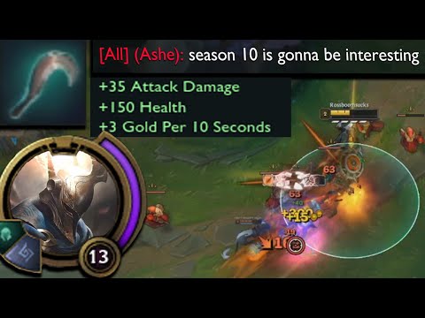 Pantheon but the new AD Season 10 support item lets him run you down as a support lmaoo