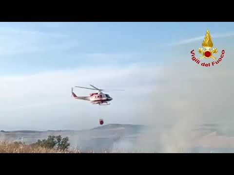 Incendio a Lajatico - Le operazioni di spegnimento