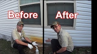 Pressure Wash - How To Remove Rust Stains from Vinyl Siding - No Scrubbing