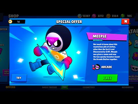 FREE MEEPLE!?😱 NEW BRAWLER and GIFTS - Brawl Stars
