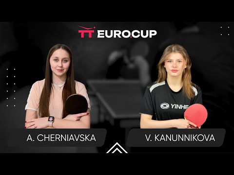15:30 Alina Cherniavska-Vasylysa Kanunnikova 09.04.2024 Table Tennis TTEuro.Cup Women Ukraine Star 4