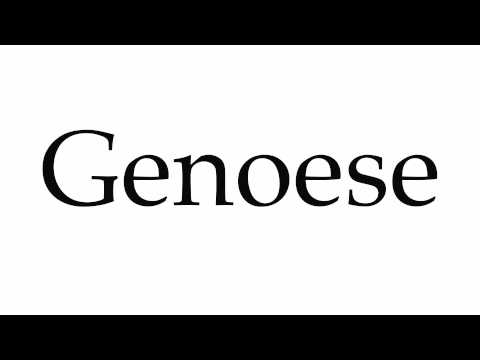 How to Pronounce Genoese