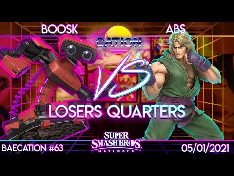 Baecation #63 - Smash Ultimate - SJ | Boosk (ROB) vs. BBM | Abs (Ken) - Losers Quarters