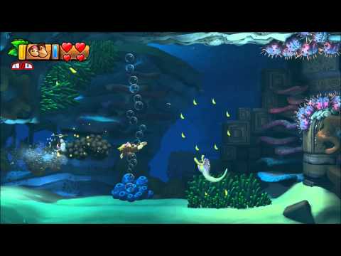 Donkey Kong Country: Tropical Freeze - 100% Walkthrough - 4-1 Deep Keep (Secret Exit)