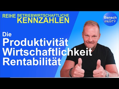 Key figures for efficiency, productivity and profitability