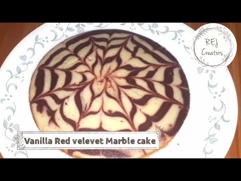 Vanilla Red Velvet Marble cake recipe for christmas