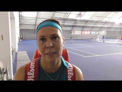 EMPIRE Women's Indoor 2020: 1R, interview, Lucie Hradecká (CZE) - Vivien JUHÁSZOVÁ (SVK) 6-4 7-6(6).