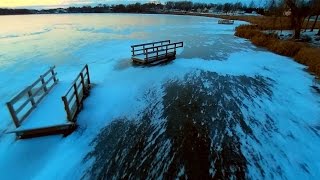 DANGER! THIN ICE! - Apprentice S 15e & Mobius - Benton Lake - Cologne, MN - Nov 13, 2014