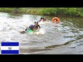 Así arriesgan la vida los emigrantes salvadoreños cruzando el río bravo para llegar a EE.UU🇱🇷🇸🇻