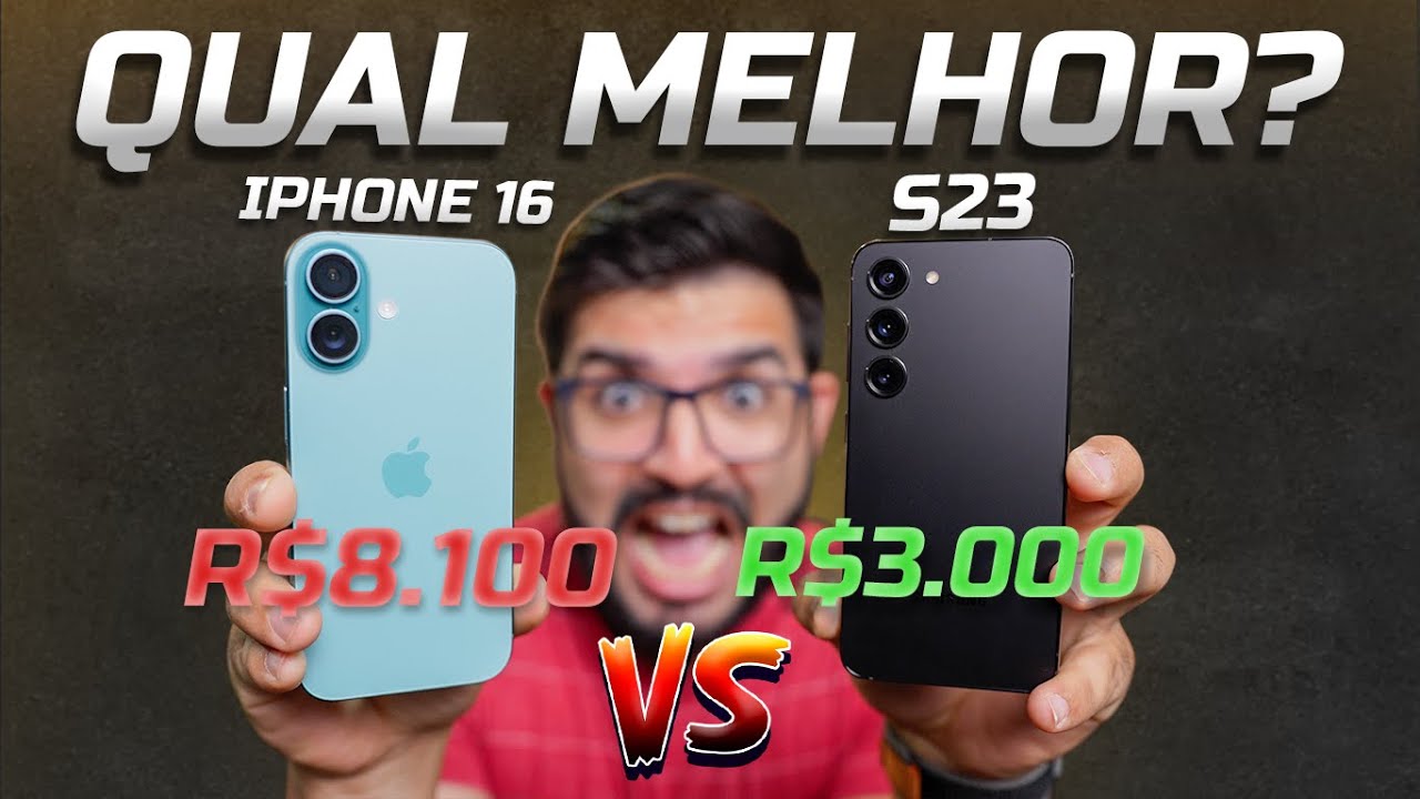 EITA! Galaxy S23 vs IPhone 16! Eles ainda sim batem de frente? Diferença de preço SURREAL!