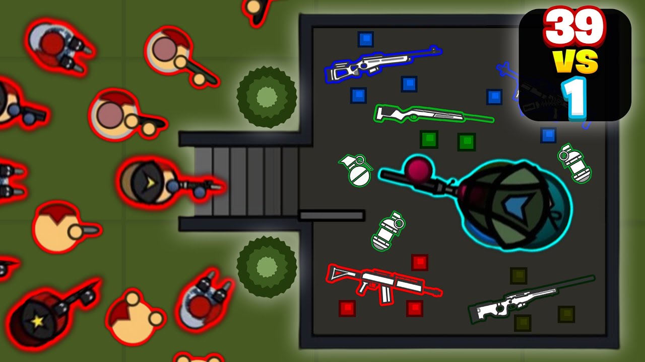 CRAZY 1VS39 inside a BUNKER! (Surviv.io/Survev.io Lone Survivr Compilation) | 50VS50