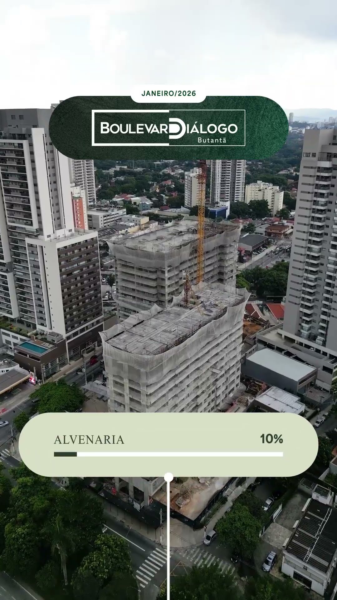 Evolução de obra Boulevard Diálogo