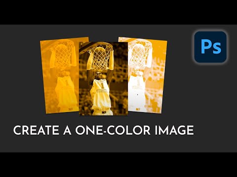 3 Ways to create a one color image | PhotoShop Tutorial