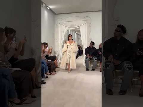 Tonight in Paris, @kimkardashian walks the runway for Demna’s final @balenciaga show.