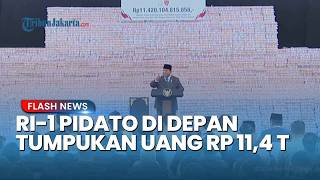 Pidato Prabowo di Depan Uang Rp11,4 Triliun, Hasil Sitaan Satgas PKH Sikat Mafia Hutan