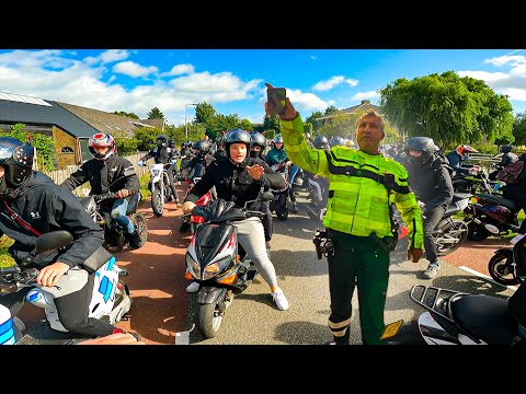 VLUCHTEN VOOR BOZE POLITIE TIJDENS BROMMER MEETING!