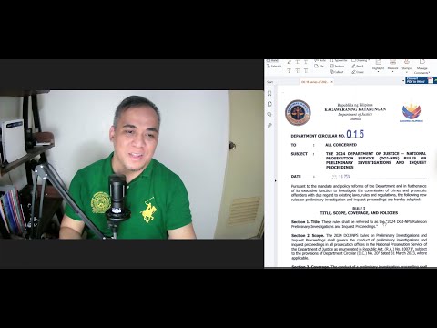 Updates on the Rules on Preliminary Investigations and Inquest Proceedings