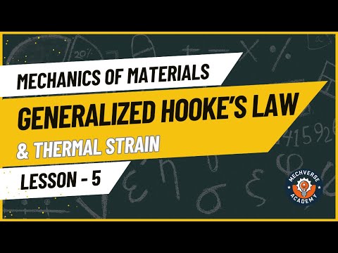 Lecture 5 | Thermal Strain & Generalized Hooke’s Law | Mechanics of Materials