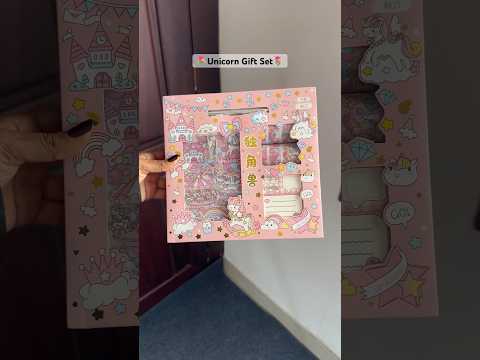 Cutest Unicorn Gift Set 🎁💝#kawaii #cute #mini #stationary #stationery #gift #giftbox