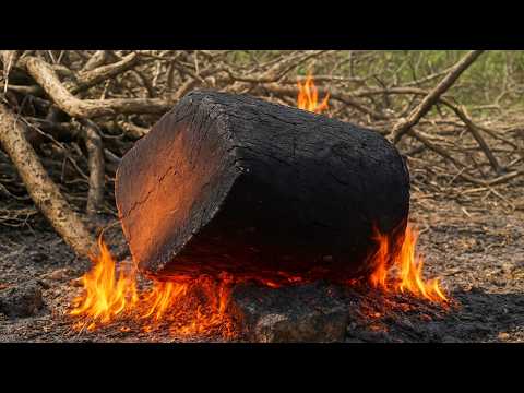 We Made Money From This Charred Log - The Talented Hands Of The Wood Turner Proved It All
