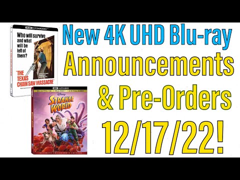 New 4K UHD Blu-ray Announcements & Pre-Orders for 12/17/22!