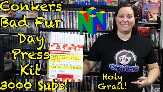 RARE Nintendo 64 (N64) CONKER'S BAD FUR DAY PRESS KIT! HOLY GRAIL! 3000 SUBS VIDEO!
