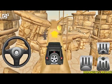 Mountain Climb 4x4: Impossible Stunt Simulator Black Jeep Wrangler Driving Levels 32 to 40 Completed