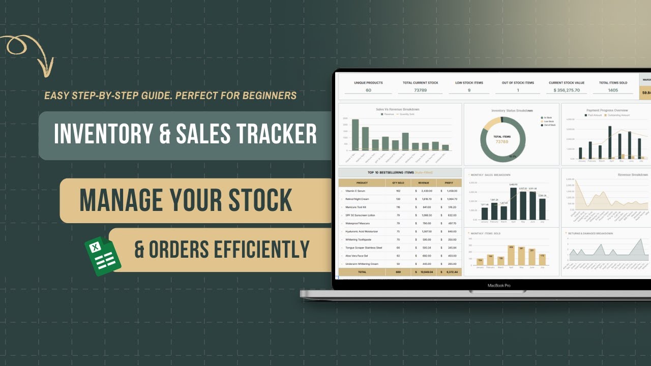 Master Inventory & Sales Tracking in Google Sheets & Excel | Full Step-by-Step Tutorial