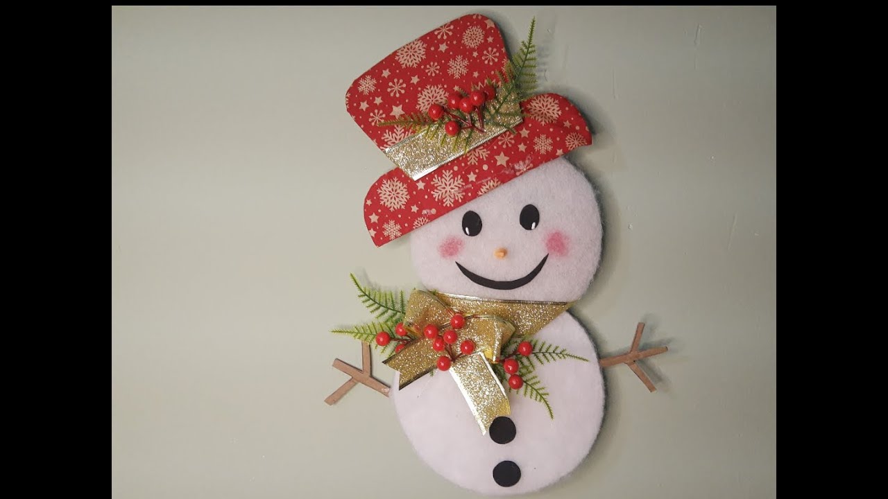 Boneco de neve ( enfeite de natal) ( passo a passo). Perfeito!!!