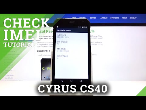 How to Find IMEI and SN in CYRUS CS40 – Serial Number and IMEI Status