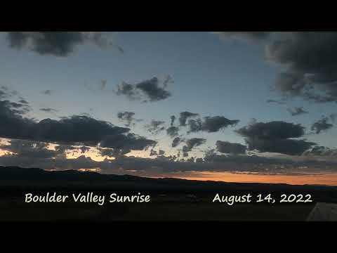 Sunrise, Boulder Valley Montana, August 14, 2022
