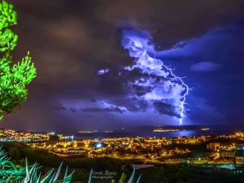 Nevera nad Splitom - Ciklona Lucijan 12.9.2013.