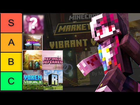 Ranking EVERY VIBRANT VISUALS TEXTURE PACKS in Minecraft Bedrock (Prizma, Luminous)