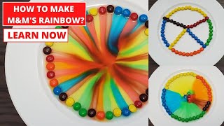 M&amp;M&#39;s Rainbow and Floating letters Science DIY Experiment