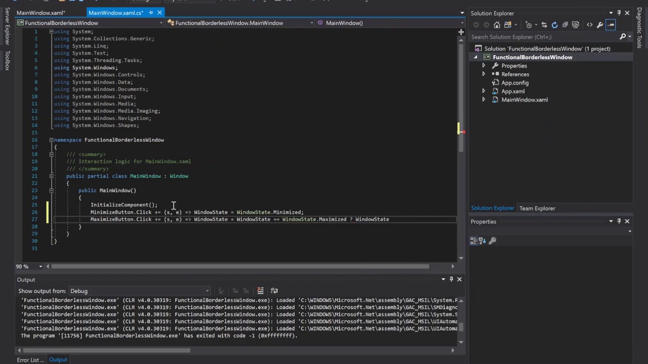 [C# WPF Tutorial] How to Make a Functional Custom Window Chrome - EASIEST METHOD!