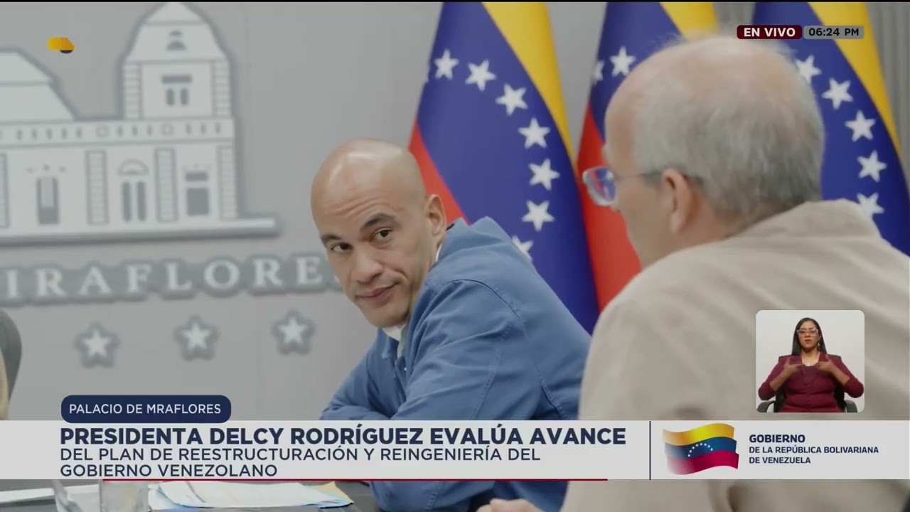 Delcy Rodríguez sobre plan de reestructuración y reingeniería del gobierno venezolano