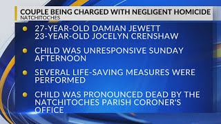 Natchitoches couple charged in Christmas Day death of 1-year-old