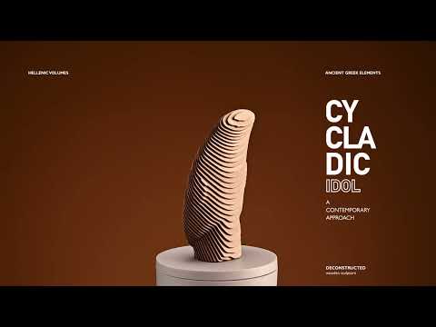 Cycladic Head: Deconstructed Wooden Sculpture