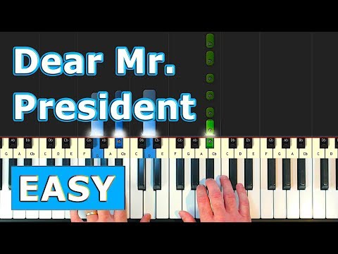 Pink - Dear Mr. President -  EASY Piano Tutorial