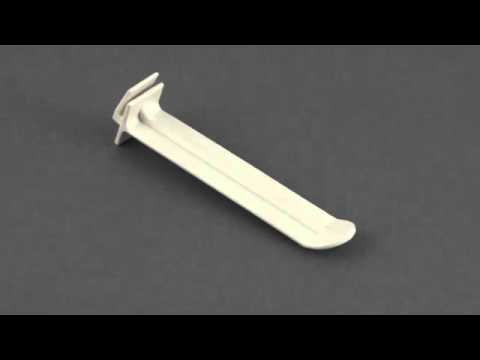4" Butterfly Power Panel Display Plastic Hooks | Double Prong Wide | Product Merchandising