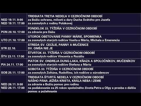 33. nedeľa v Cezročnom období