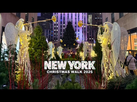 5th Avenue NYC BILLIONAIRE Christmas Decorations, Saks Fifth Avenue Light Show & Rockefeller Center