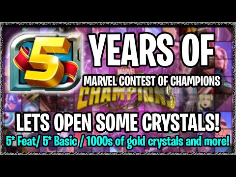 5 YEARS OF MCOC HUGE CRYSTAL OPENING! 5 Star, 1000s of Gold crystals + more!!!