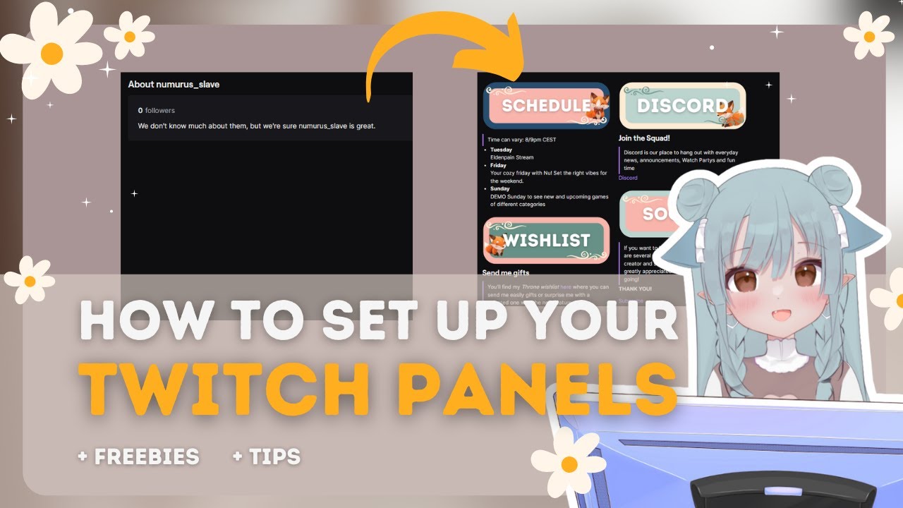 How to set up your Twitch Panels super simple | Vtuber Tutorial - Etsy Shop, Kofi Freebies